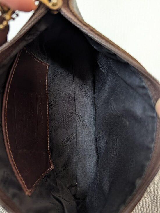 Vintage Coach Bleecker Demi Zip Brown Leather USA Made Style 9311 - Picture 8 of 9